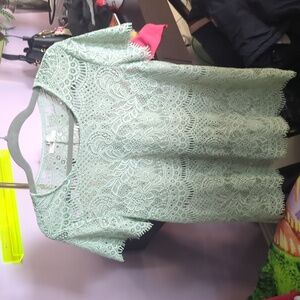 Maurices Mint Lace Blouse